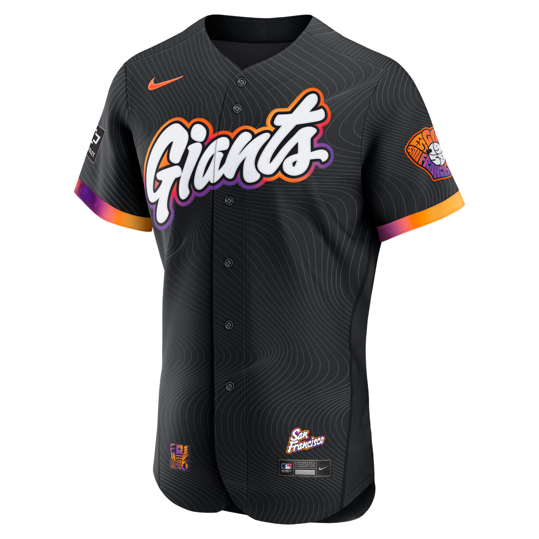 San Francisco Giants City Connect Authentic Sponsor Patch Jersey | Anthracite