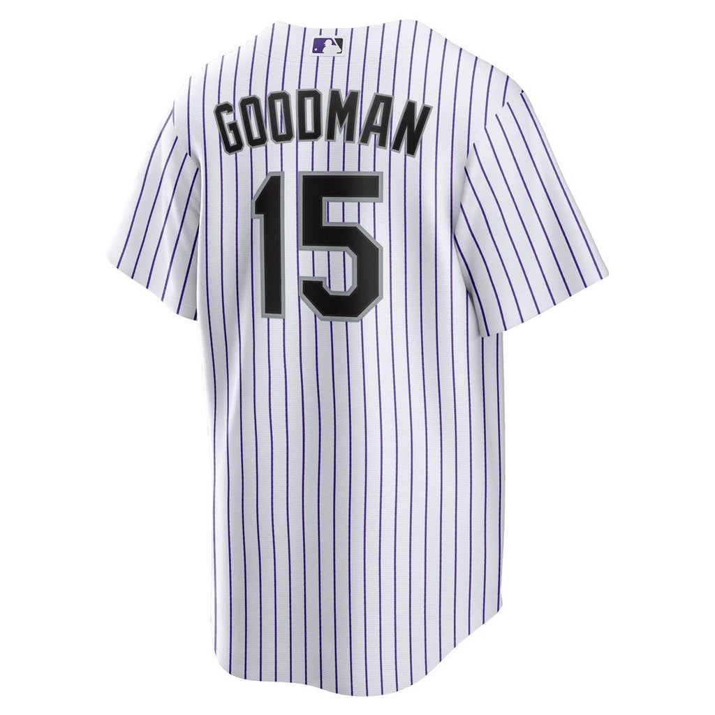 Colorado Rockies Hunter Goodman Home Replica Jersey | White