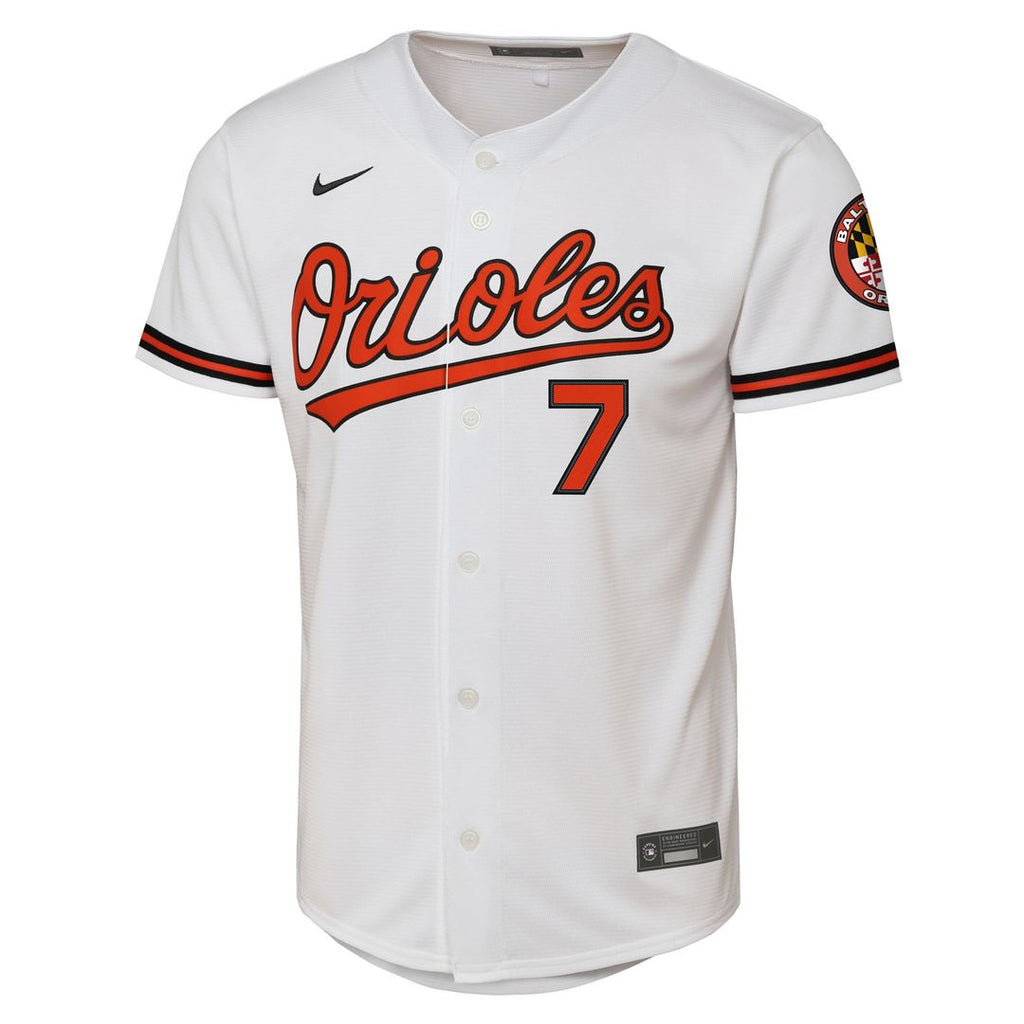 Baltimore Orioles Jackson Holliday Youth Home Stadium Jersey | White