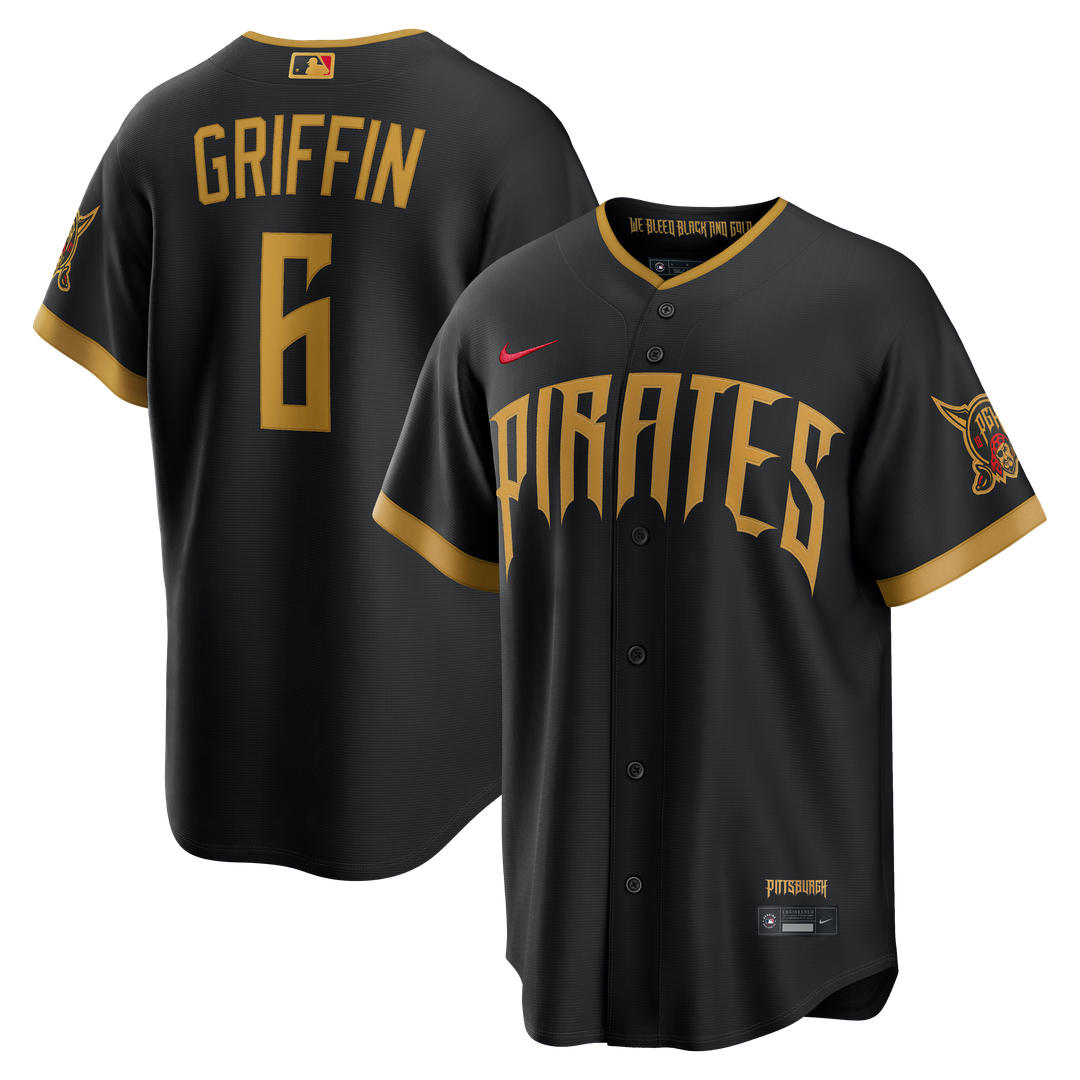 Pittsburgh Pirates Konnor Griffin 2026 City Connect Stadium Jersey | Black