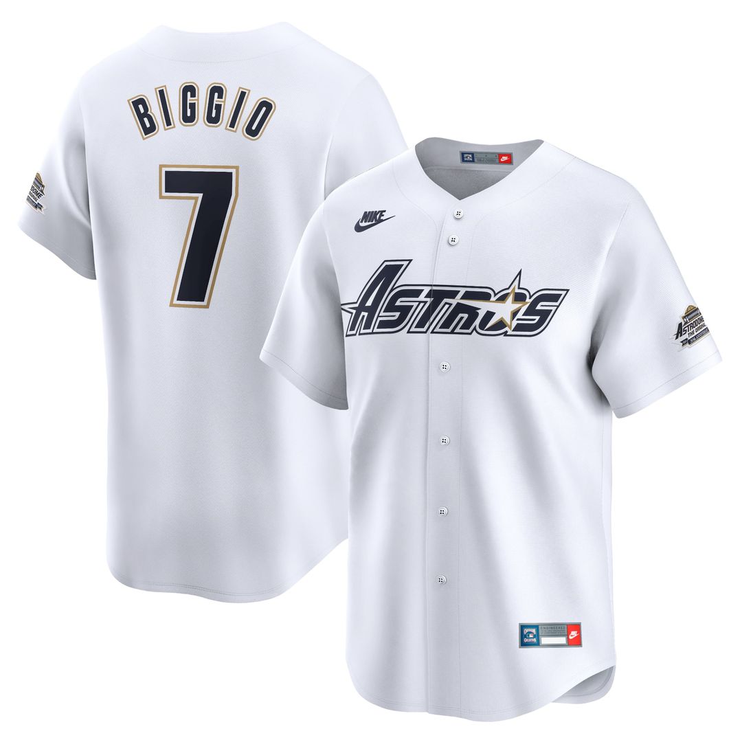 Houston Astros Craig Biggio Throwback Cooperstown Limited Jersey | White