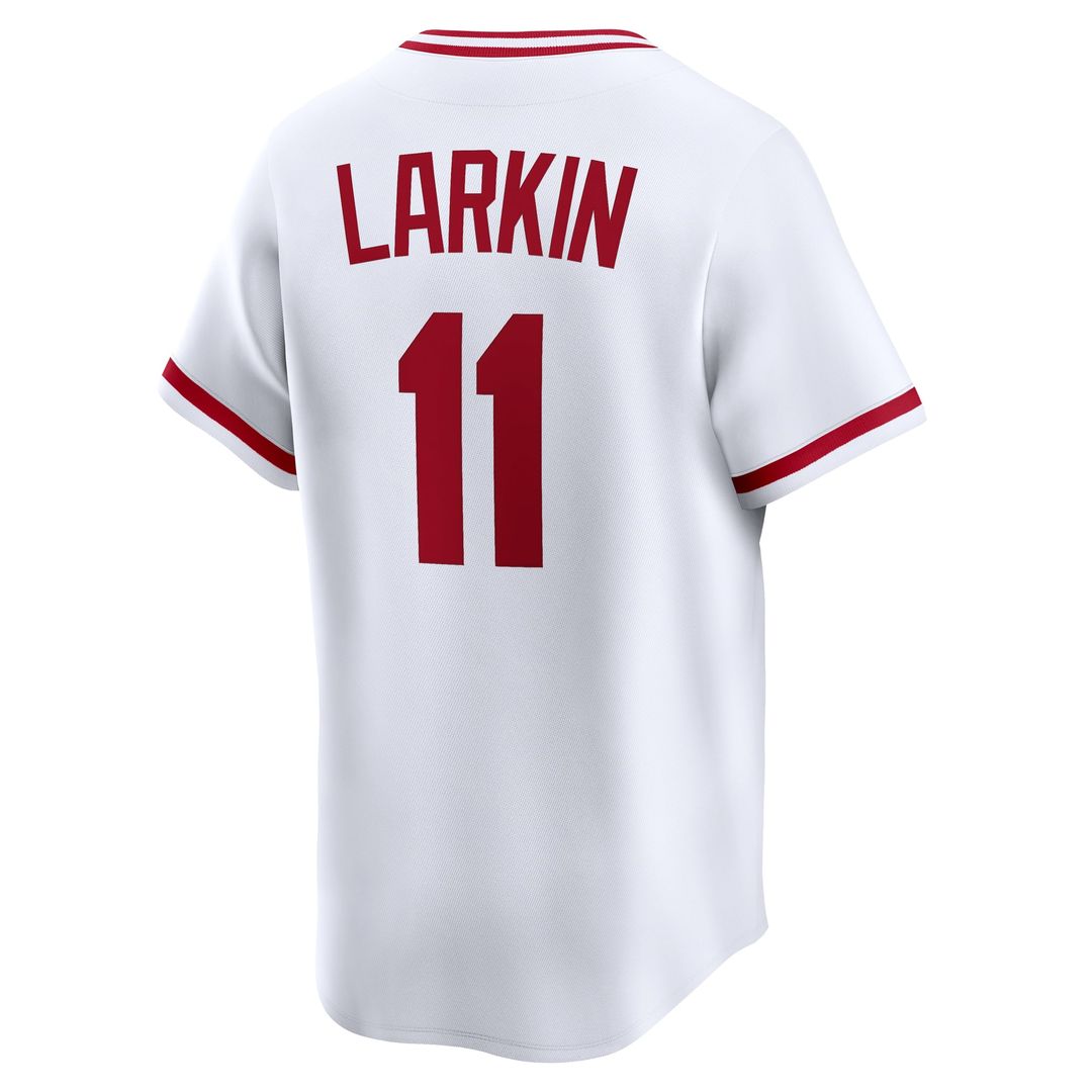 Cincinnati Reds Barry Larkin Throwback Cooperstown Limited Jersey | White