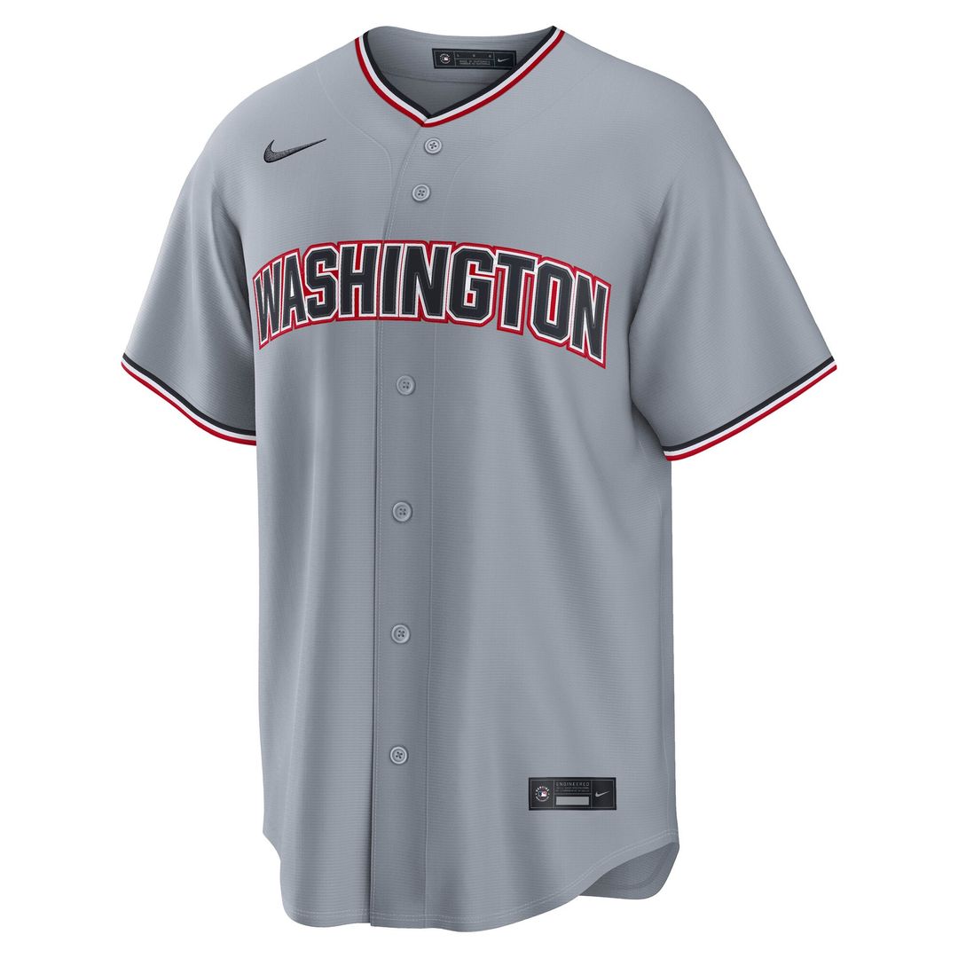 Washington Nationals James Wood Road Replica Jersey | Gray