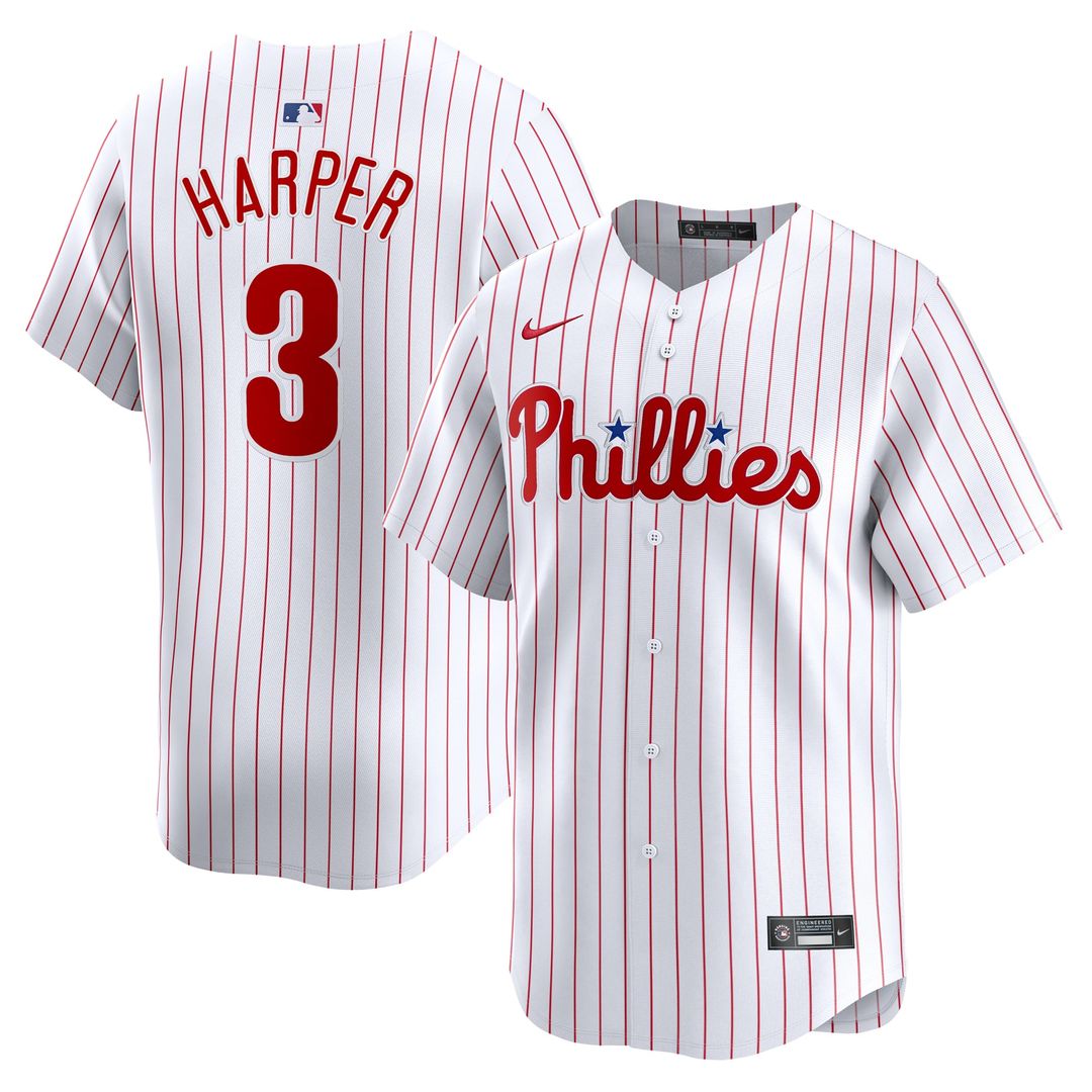 Philadelphia Phillies Bryce Harper Youth Home Limited Jersey | White