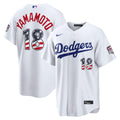 Los Angeles Dodgers Yoshinobu Yamamoto USA 250 Fourth of July Home Stadium Jersey | White