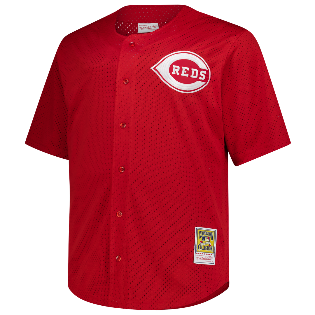 Cincinnati Reds Deion Sanders Big & Tall Cooperstown Mesh Batting Practice Jersey | Red
