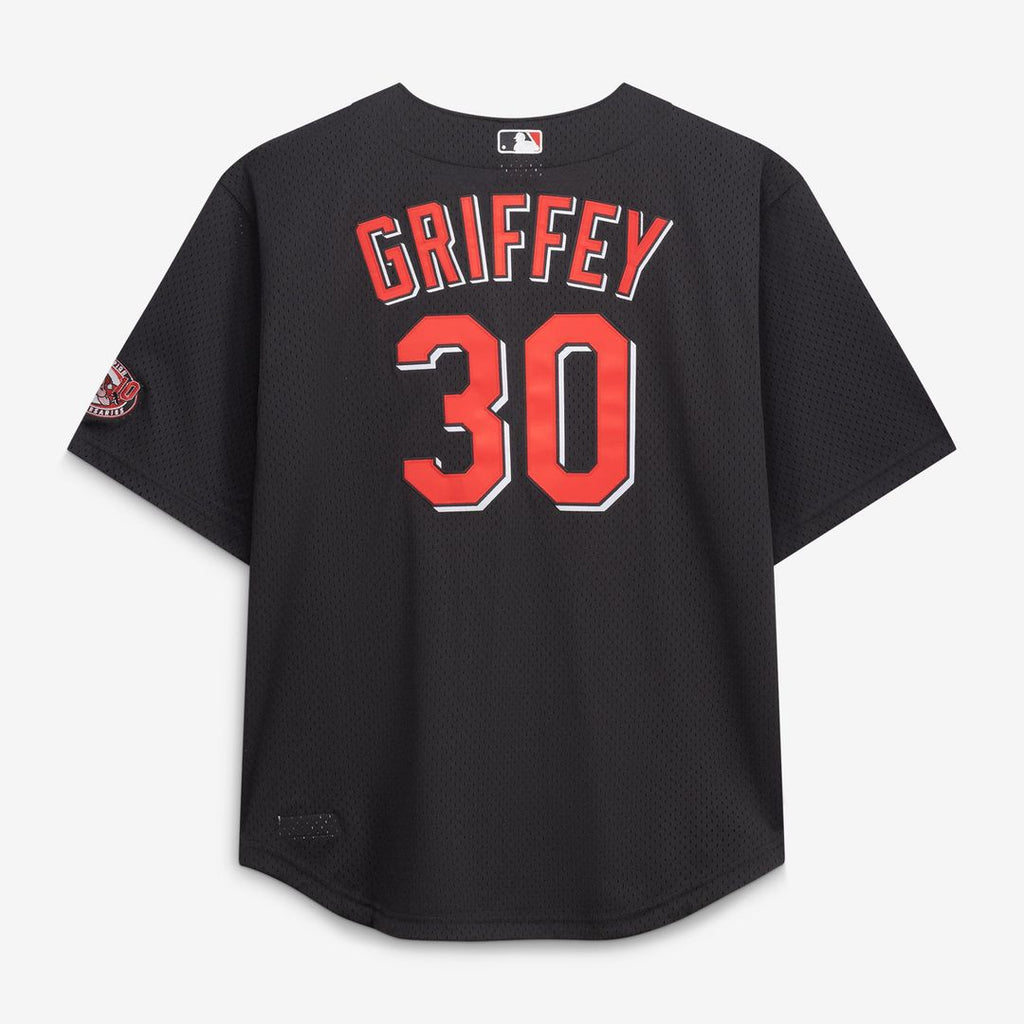 Cincinnati Reds Ken Griffey Jr. Big & Tall Cooperstown Mesh Batting Practice Jersey | Black