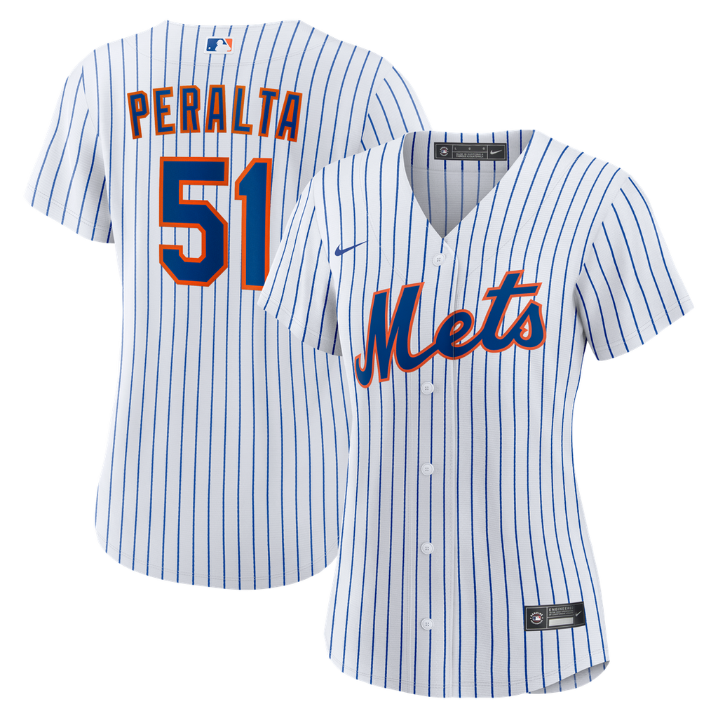 New York Mets Freddy Peralta Women's Home Replica Jersey | White