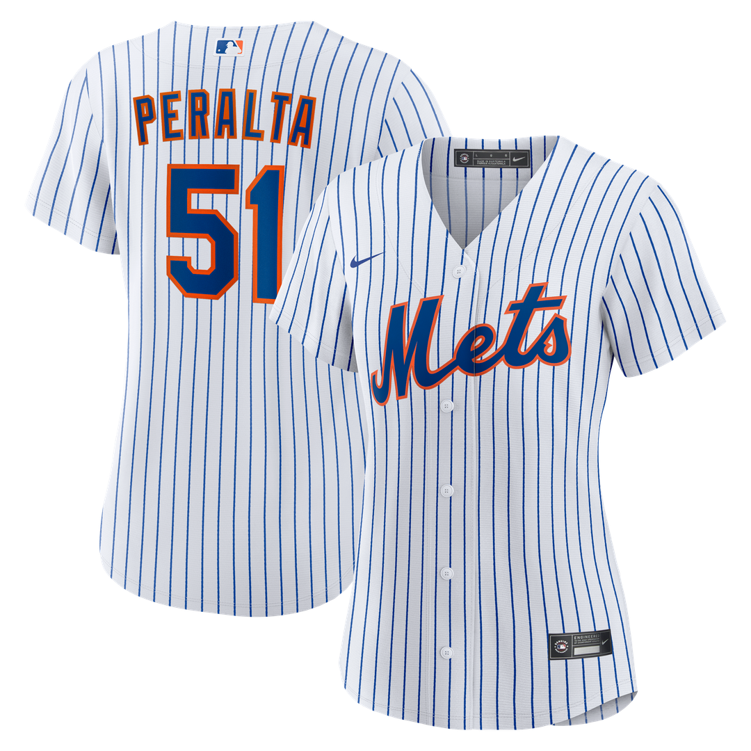 New York Mets Freddy Peralta Women's Home Replica Jersey | White