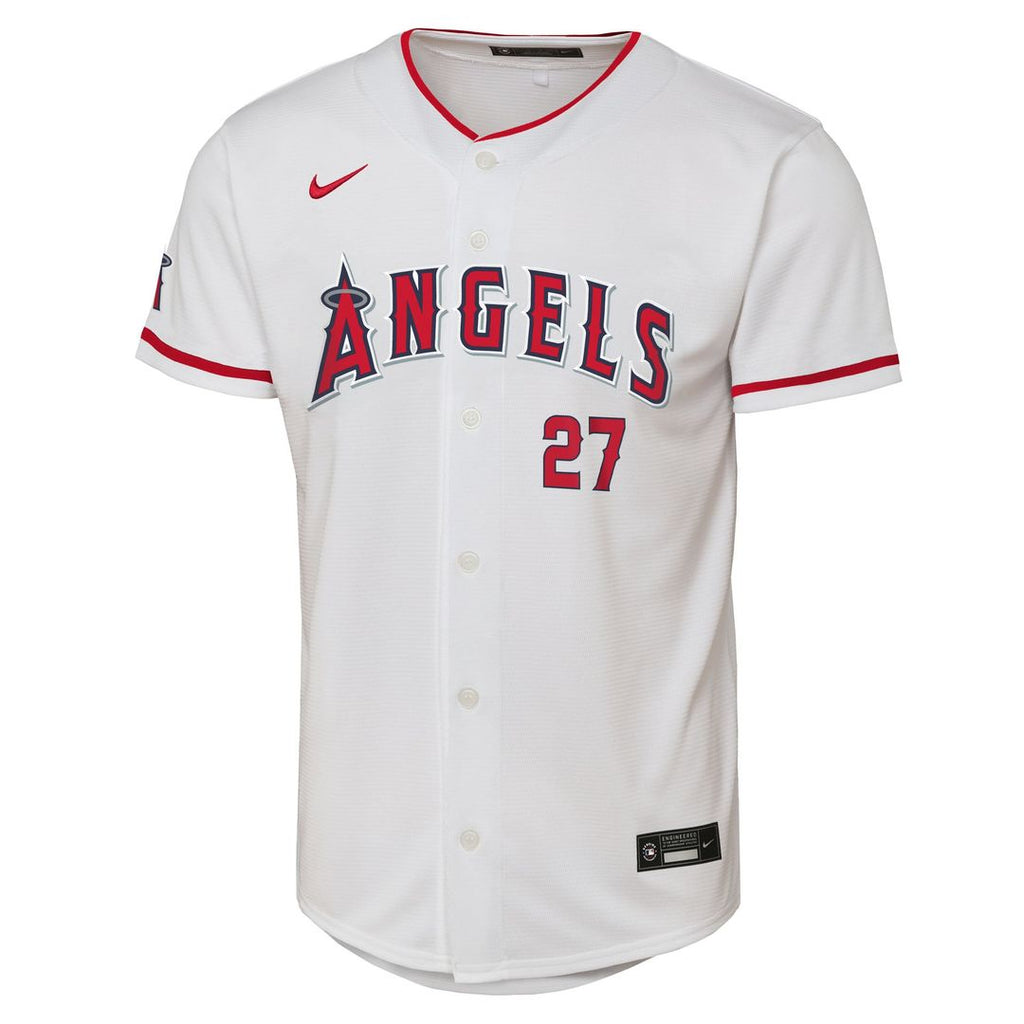 Los Angeles Angels Mike Trout Youth Home Stadium Jersey | White