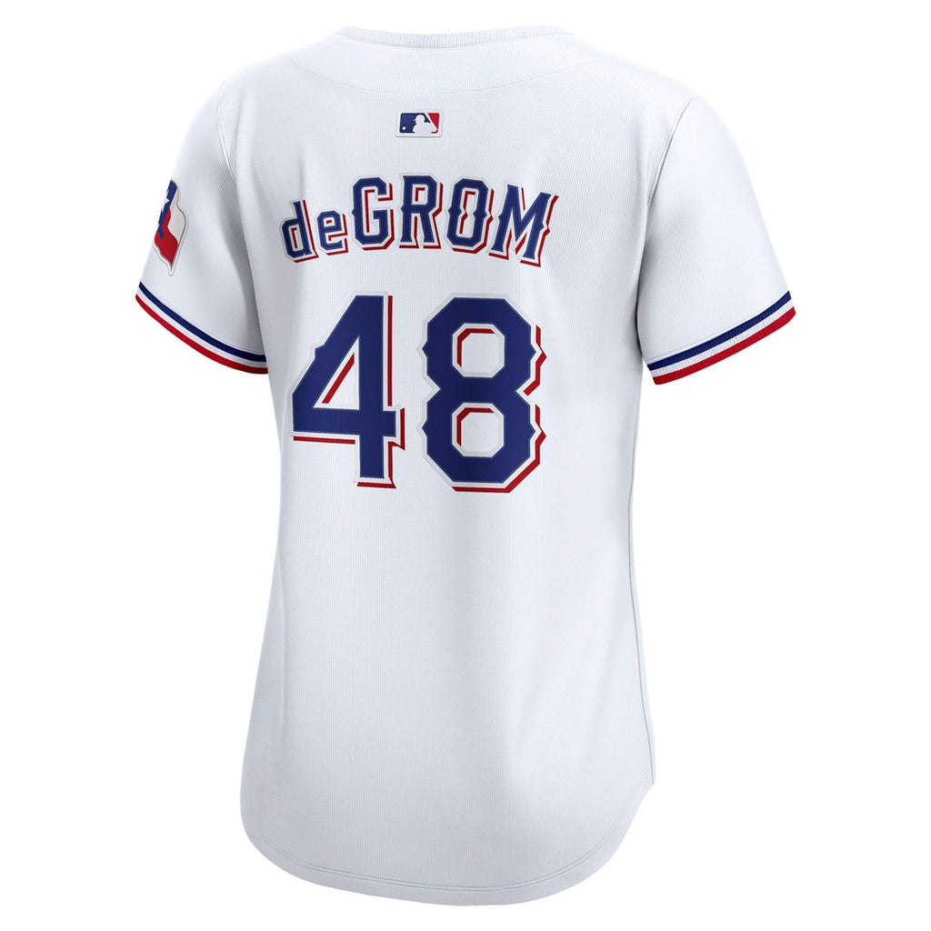 Texas Rangers Jacob deGrom Women's Home Limited Jersey | White