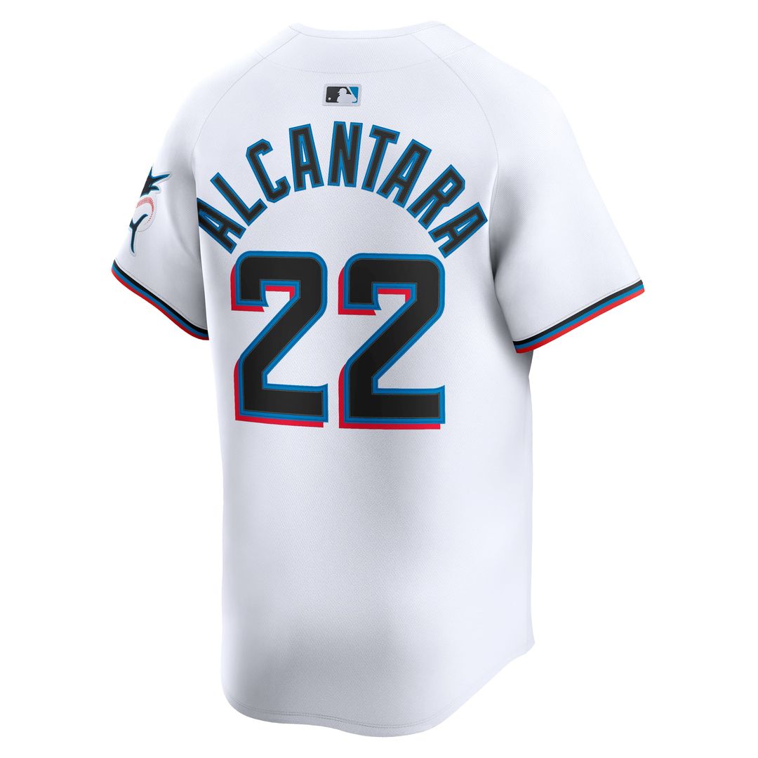 Miami Marlins Sandy Alcantara Home Limited Jersey | White