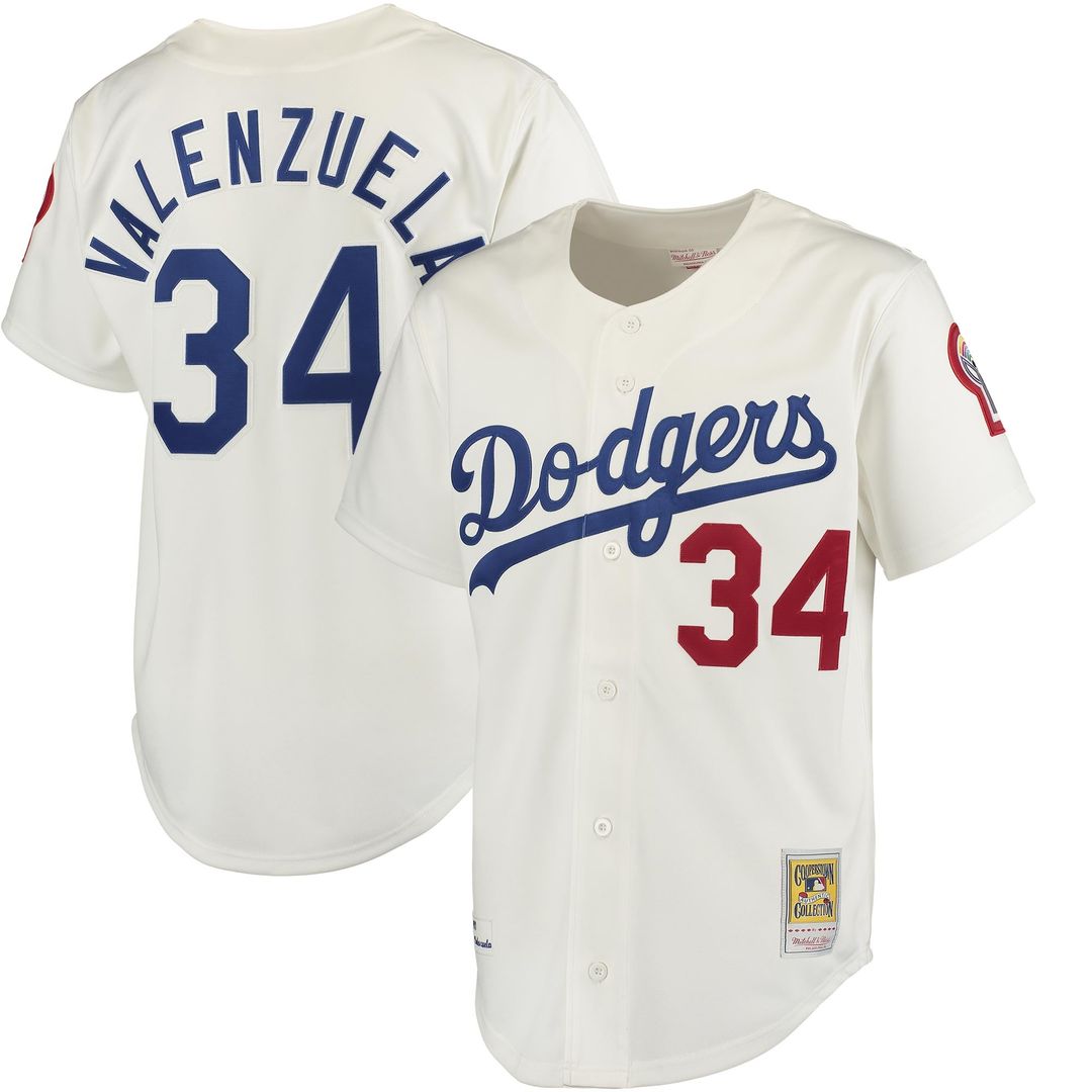 Los Angeles Dodgers Fernando Valenzuela Authentic Jersey | White