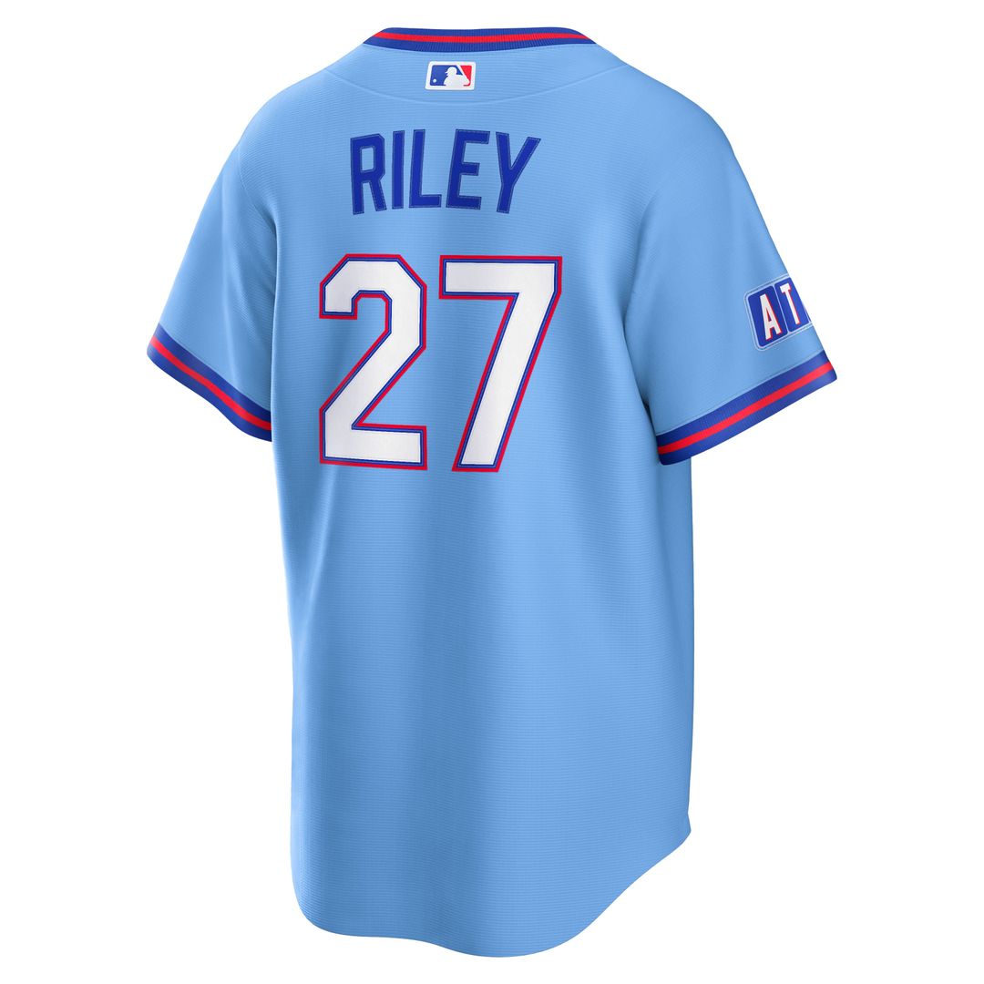 Atlanta Braves Austin Riley 2026 City Connect Stadium Jersey | Powder Blue