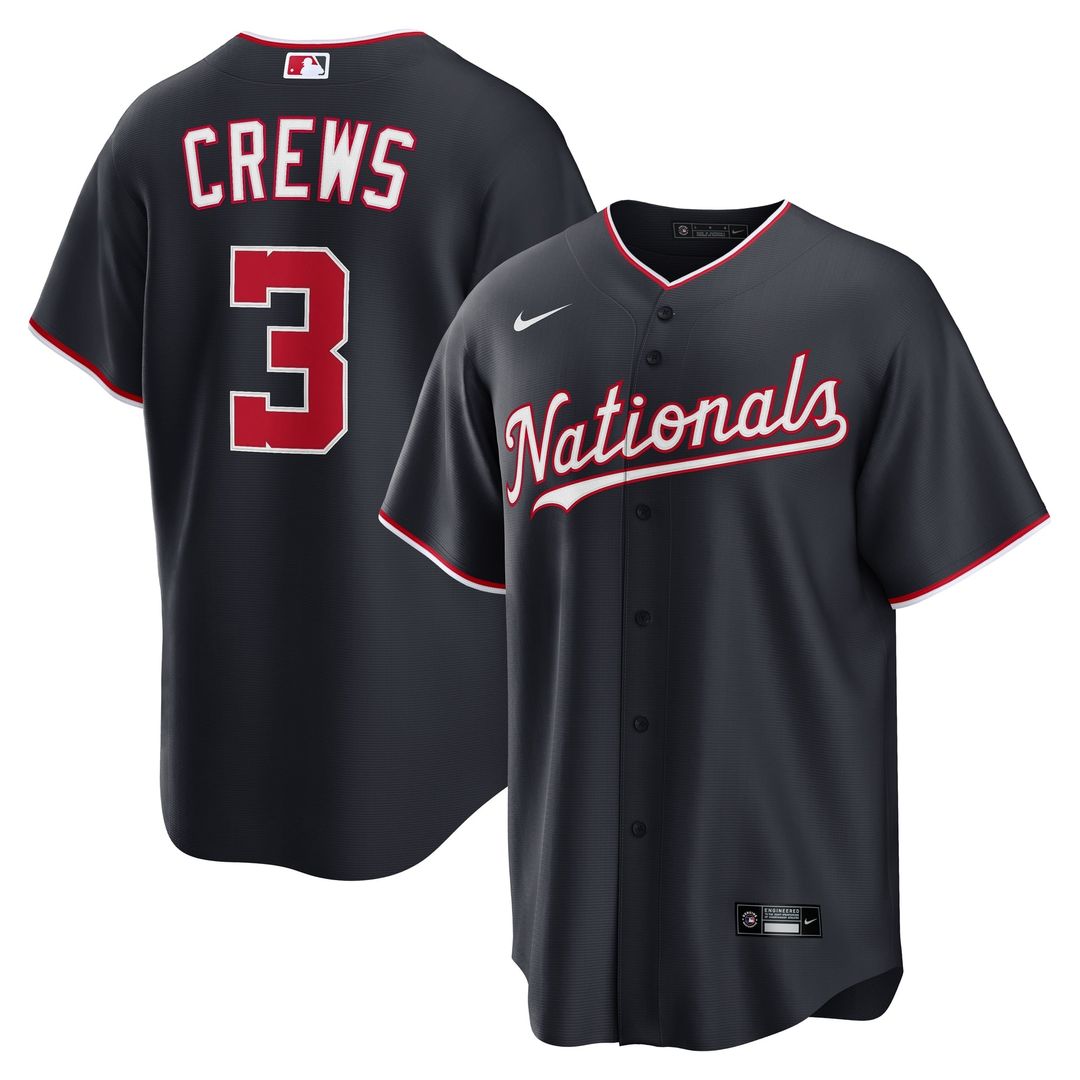 Washington Nationals Dylan Crews Alternate Replica Jersey | Navy