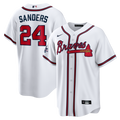 Atlanta Braves Deion Sanders Home Retired Replica Jersey | White