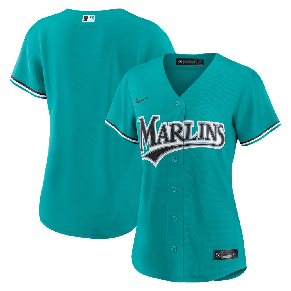Miami Marlins Women's Alternate Replica Jersey | Teal
