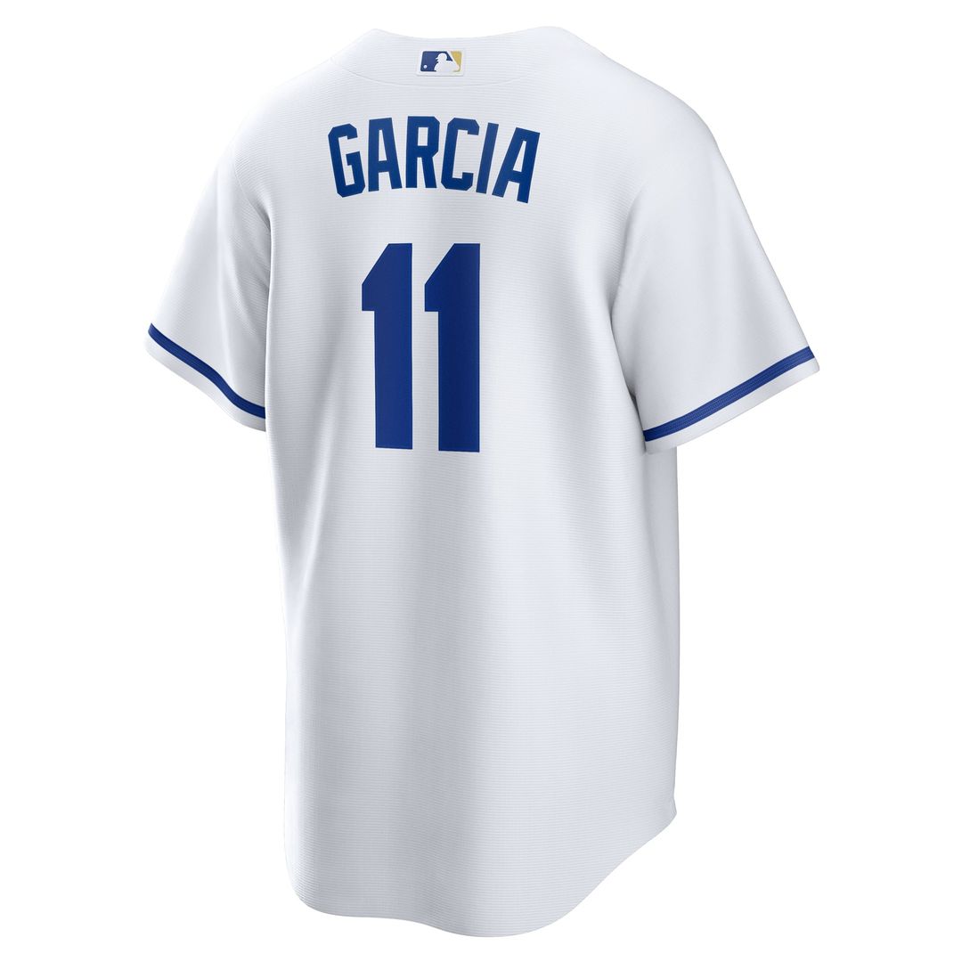 Kansas City Royals Maikel Garcia Home Replica Jersey | White