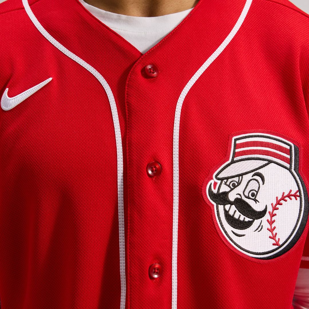 Cincinnati Reds Alternate Authentic Team Logo Jersey | Scarlet