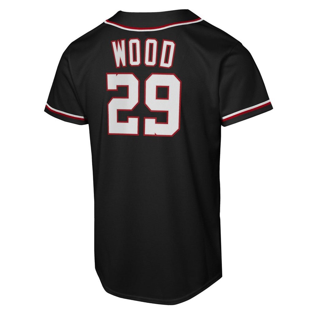 Washington Nationals James Wood Youth Fashion Replica Jersey | Black