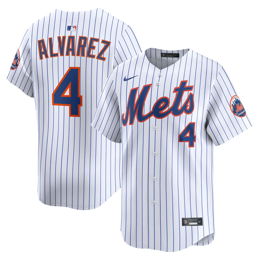 New York Mets Francisco Alvarez Home Limited Jersey | White
