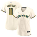Milwaukee Brewers Jackson Chourio Women's Home Replica Jersey | Cream
