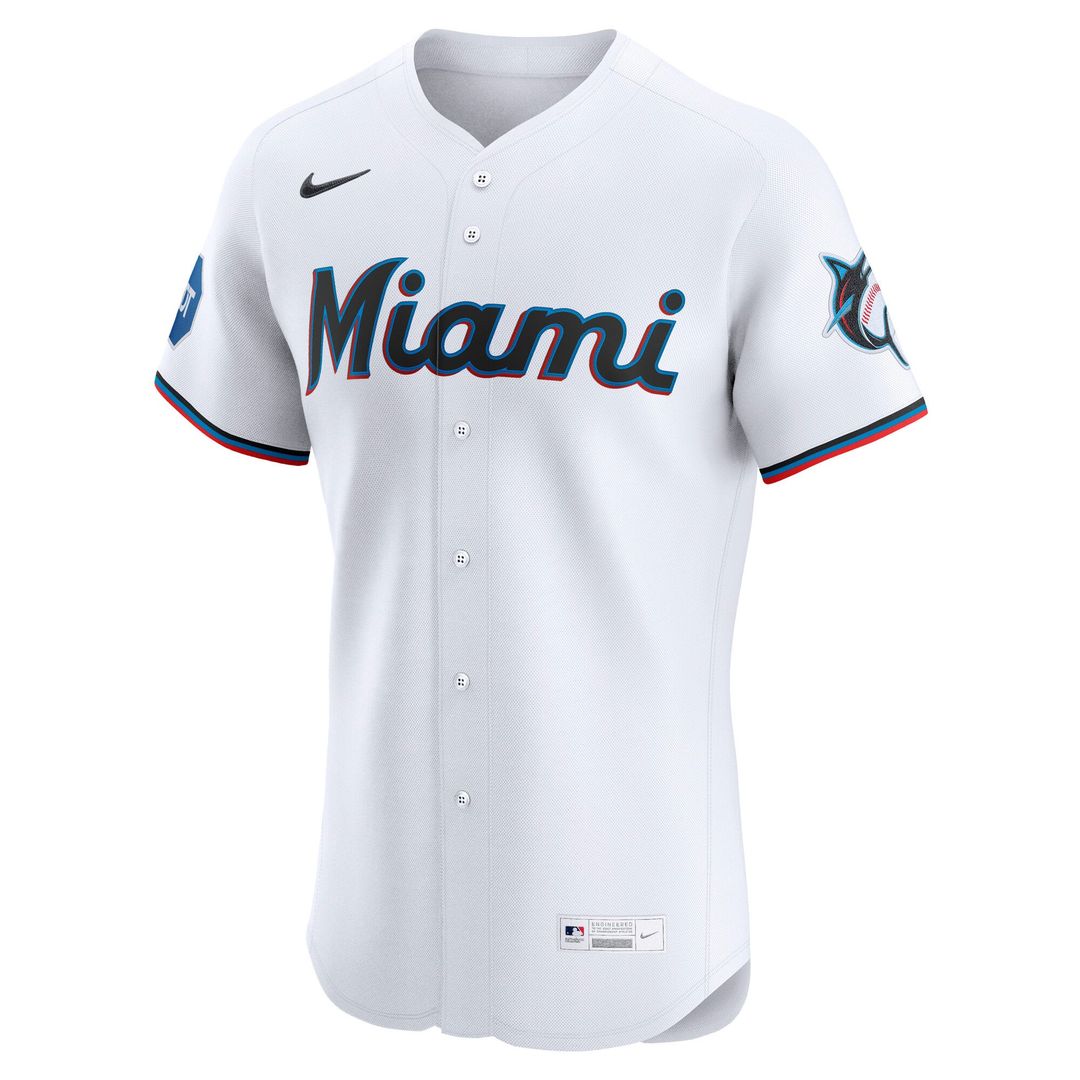 Miami Marlins Home Elite Jersey | White