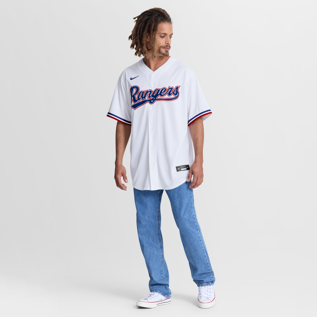 Texas Rangers Wyatt Langford Home Replica Jersey | White