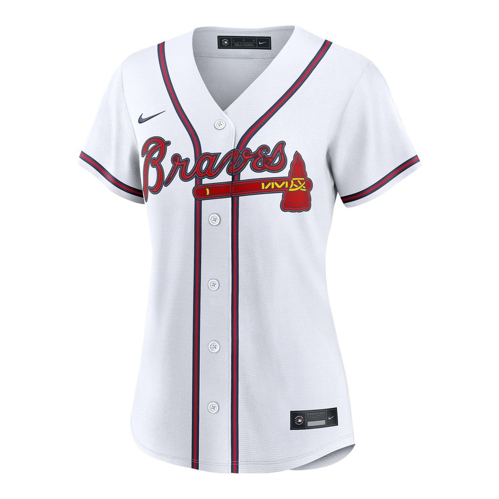 Atlanta Braves Spencer Schwellenbach Women's Home Replica Jersey | White