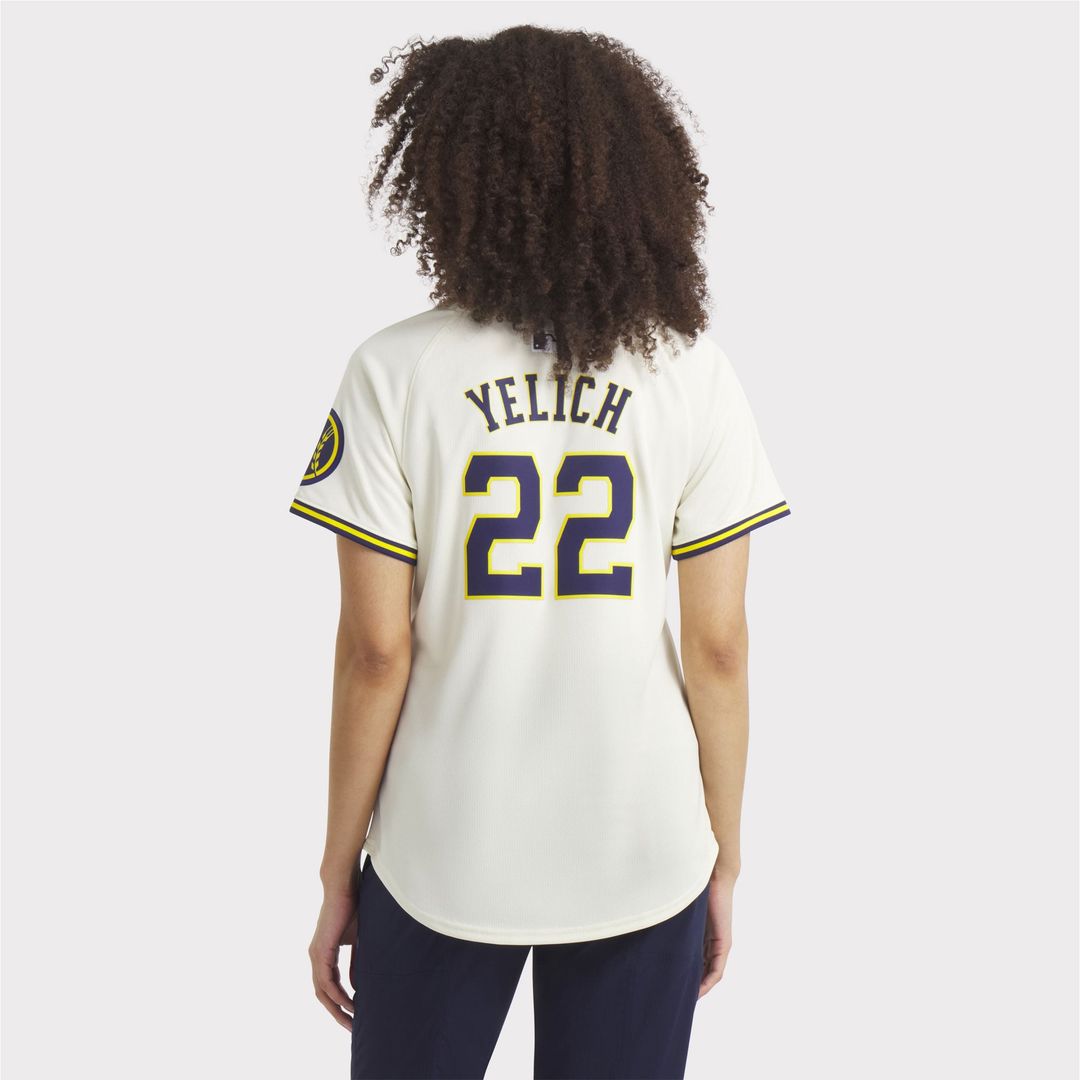 Milwaukee Brewers Christian Yelich Women's Home Limited Jersey | Cream