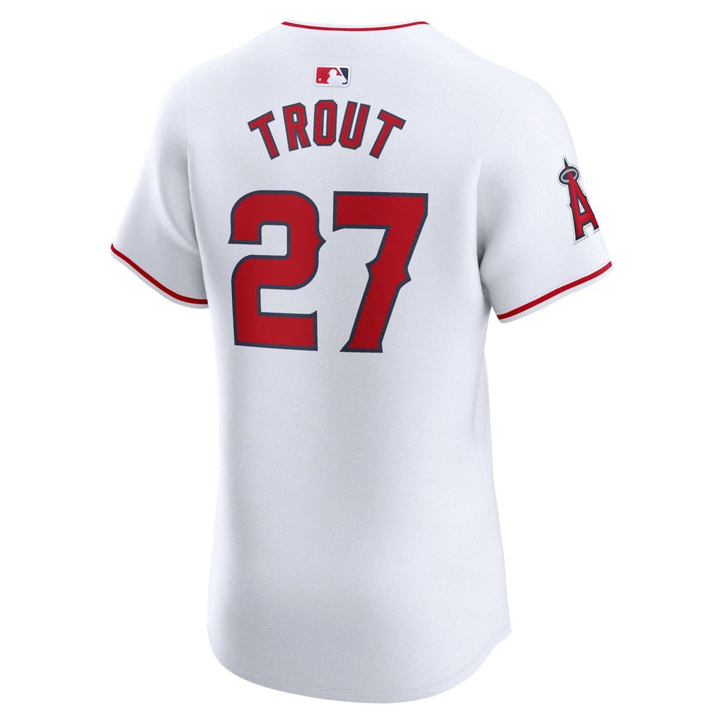 Los Angeles Angels Mike Trout Home Elite Jersey | White