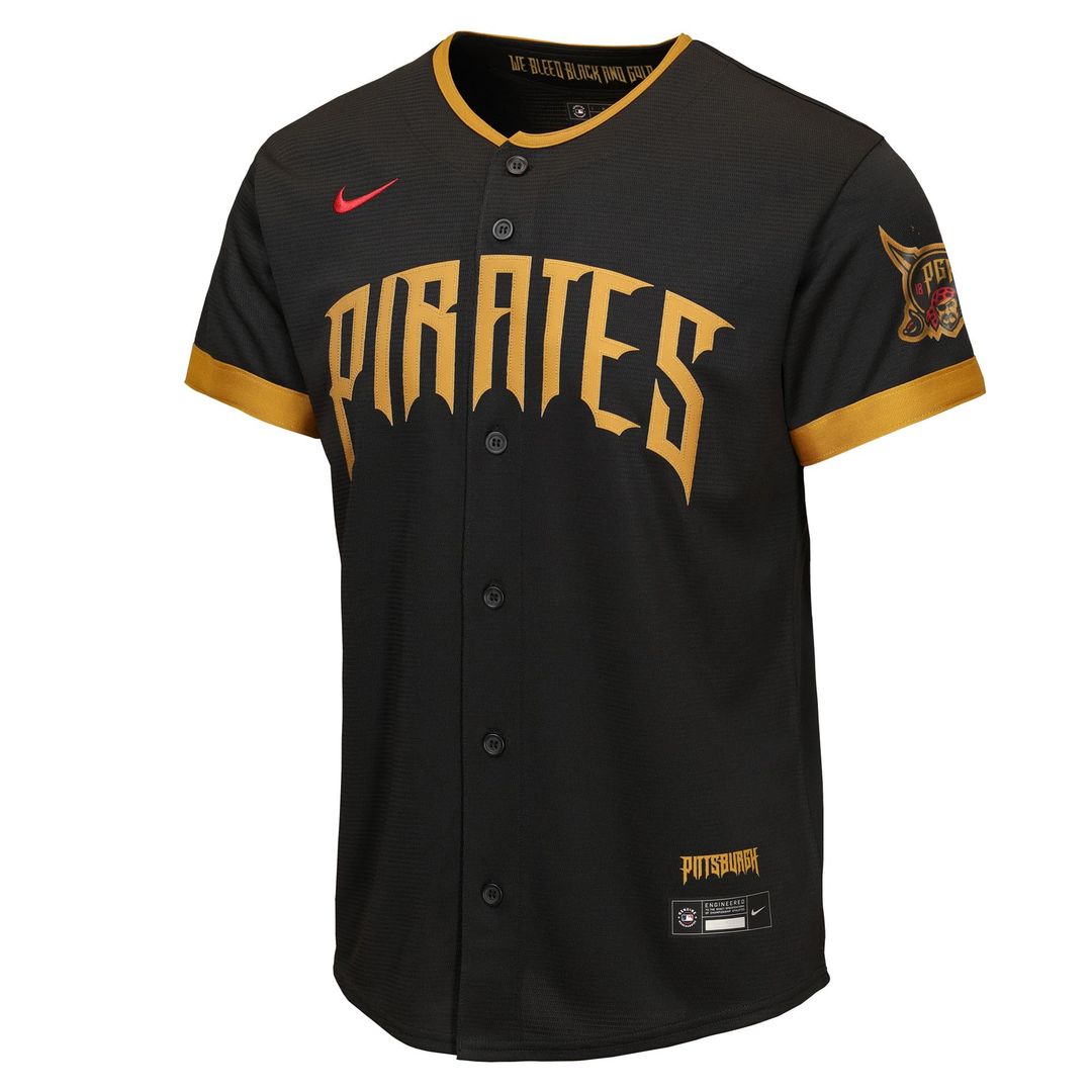 Pittsburgh Pirates Paul Skenes Youth 2026 City Connect Stadium Jersey | Black