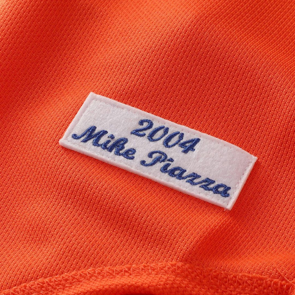 New York Mets Mike Piazza Cooperstown Mesh Batting Practice Button-Up Jersey | Orange