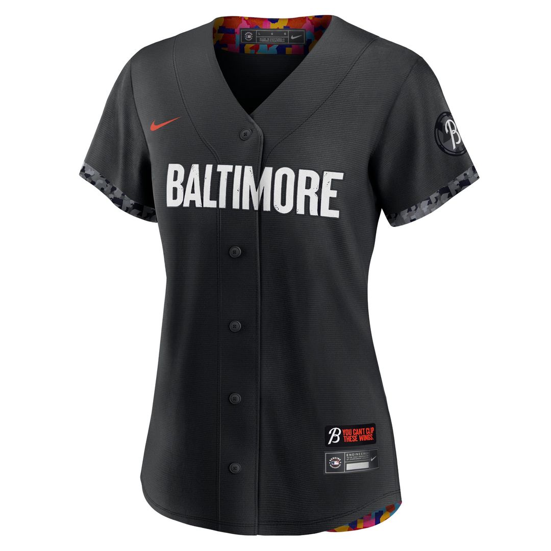 Baltimore Orioles Women's City Connect Replica Jersey | Black
