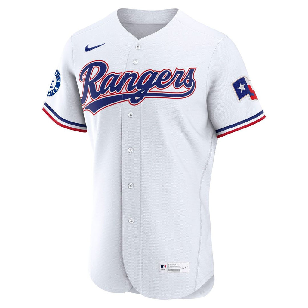 Texas Rangers Home Sponsor Patch Authentic Jersey | White