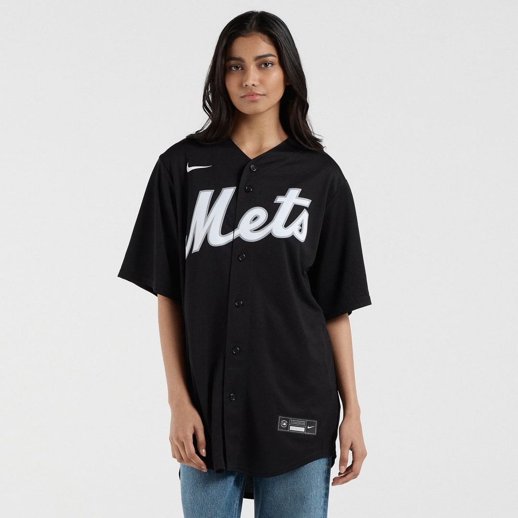 New York Mets Francisco Lindor Replica Jersey | Black