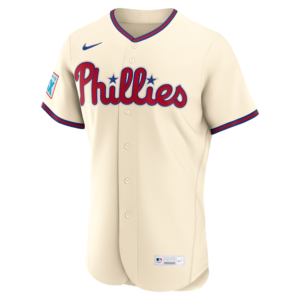 Philadelphia Phillies Bryce Harper Alternate Authentic Sponsor Patch Jersey | Cream