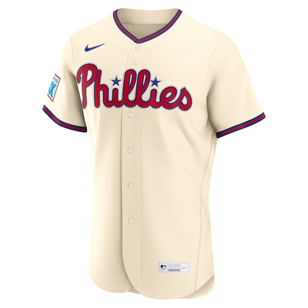 Philadelphia Phillies Bryce Harper Alternate Authentic Sponsor Patch Jersey | Cream