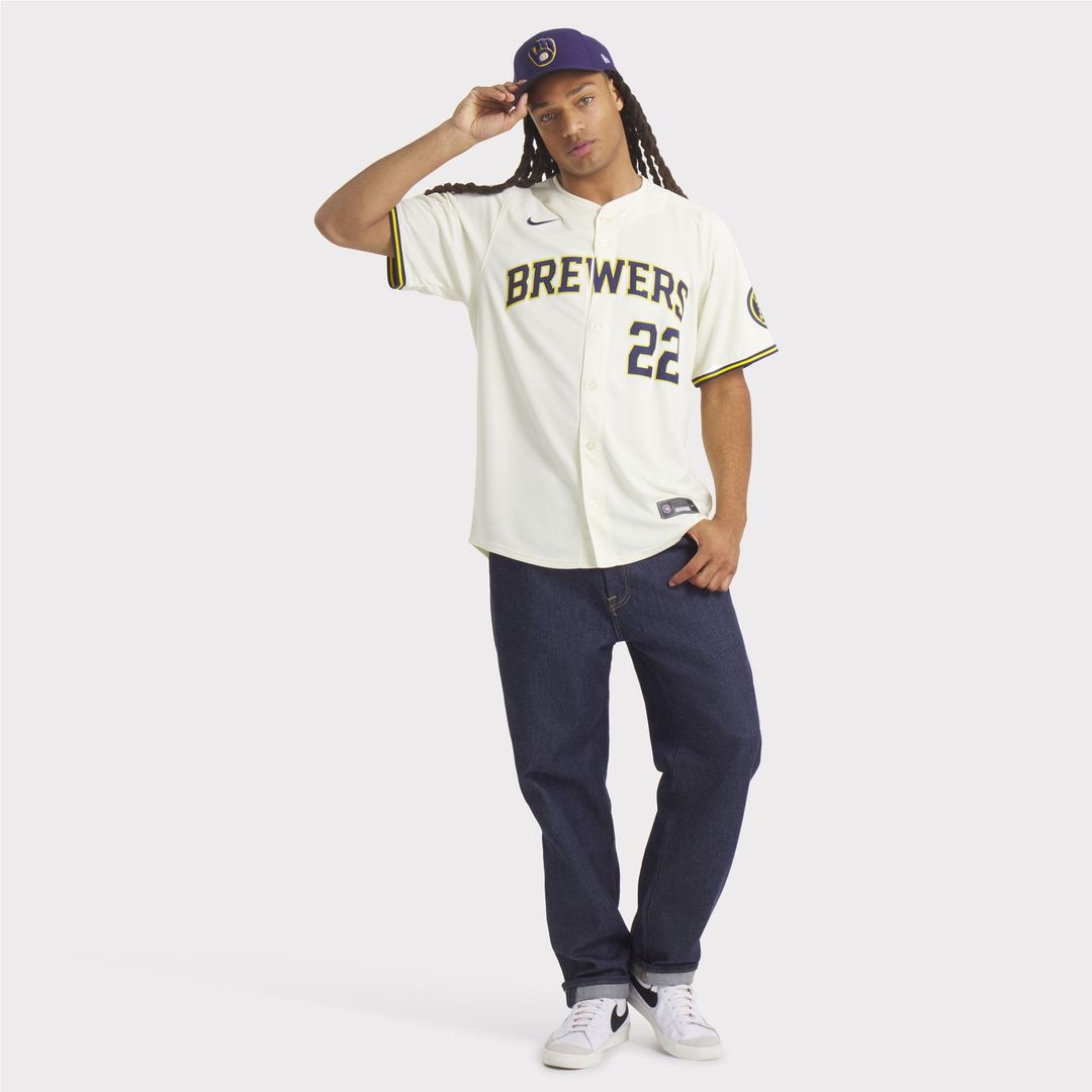 Milwaukee Brewers Christian Yelich Home Limited Jersey | Cream