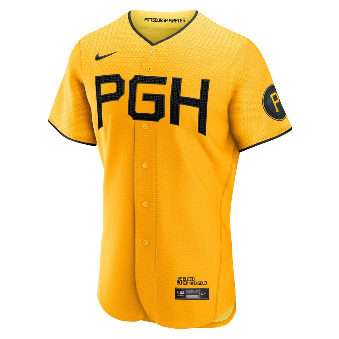 Pittsburgh Pirates City Connect Authentic Jersey | Gold