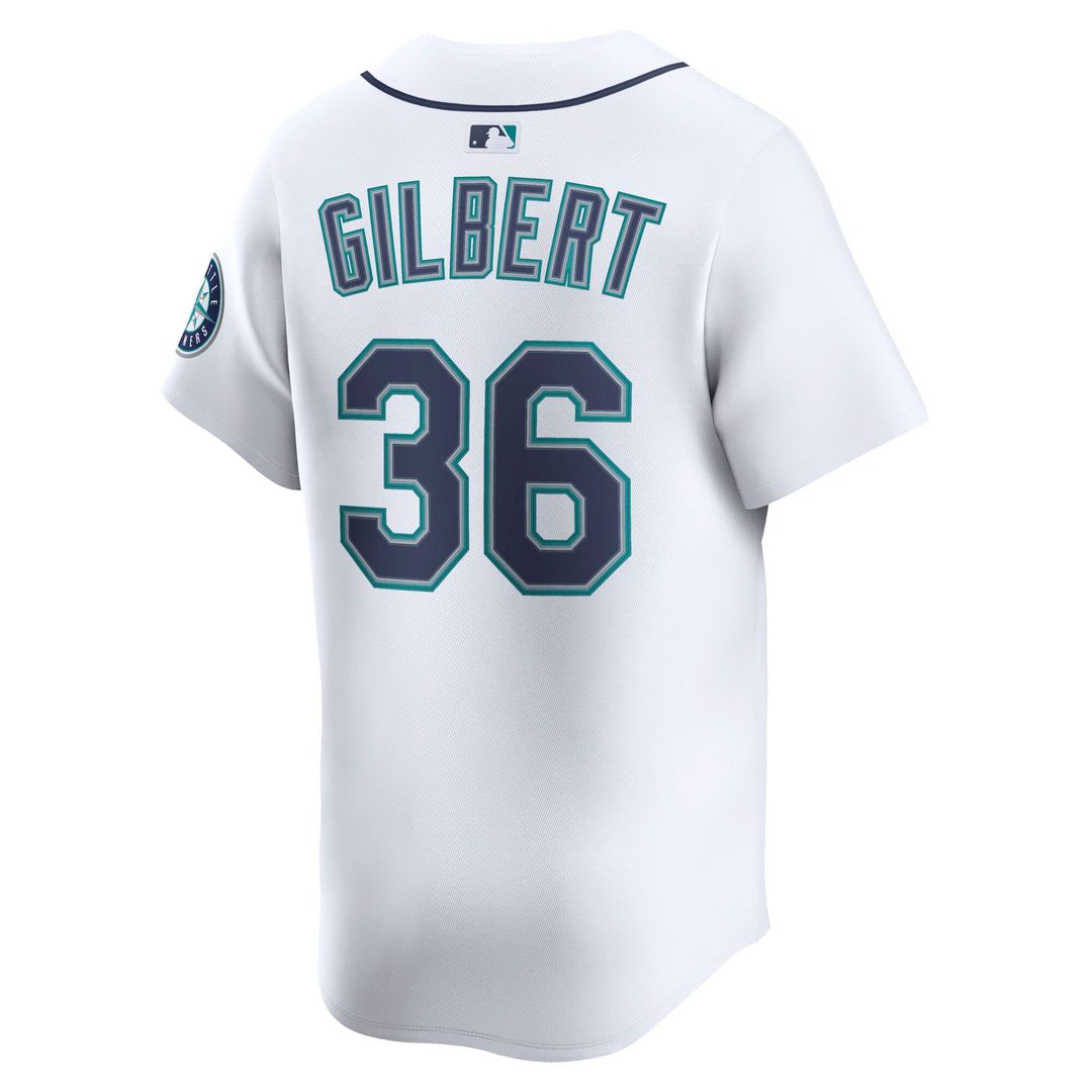 Seattle Mariners Logan Gilbert Home Limited Jersey | White
