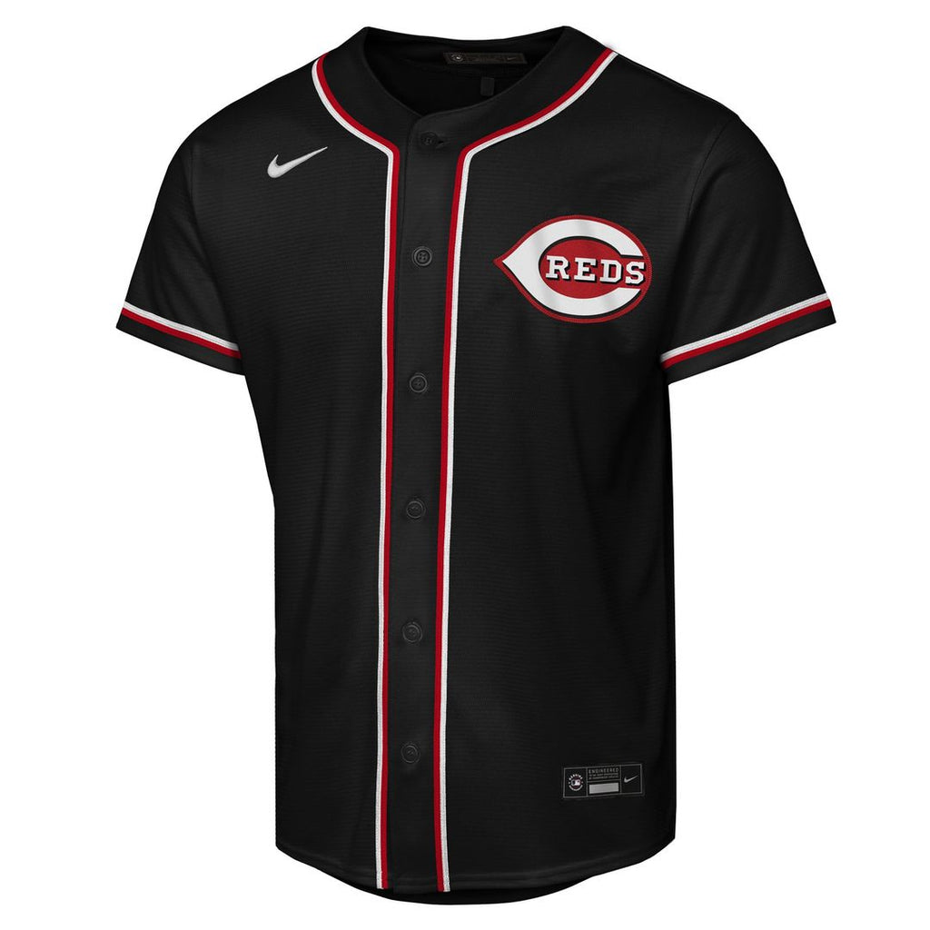 Cincinnati Reds Elly De La Cruz Youth Fashion Replica Jersey | Black
