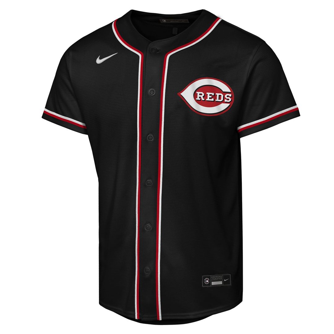 Cincinnati Reds Elly De La Cruz Youth Fashion Replica Jersey | Black