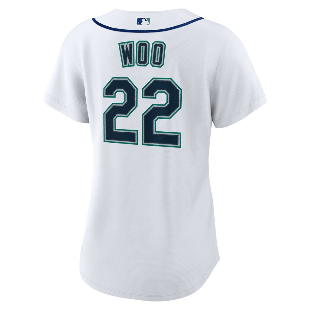 Seattle Mariners Bryan Woo Women's Home Replica Jersey | White