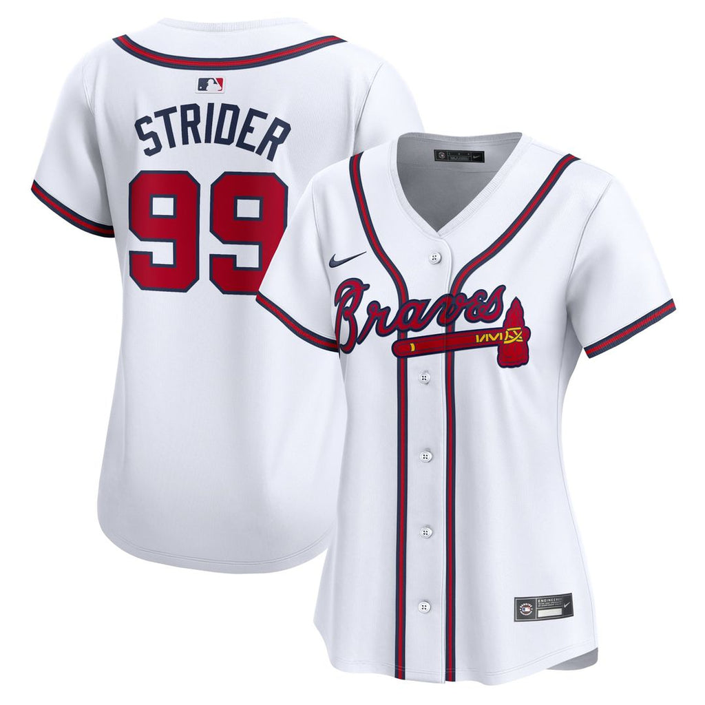 Atlanta Braves Spencer Strider Women's Home Limited Jersey | White