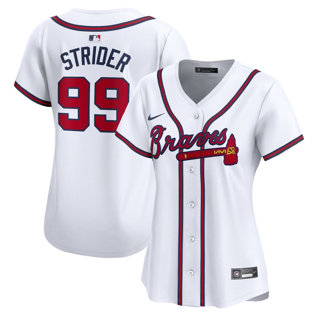 Atlanta Braves Spencer Strider Women's Home Limited Jersey | White