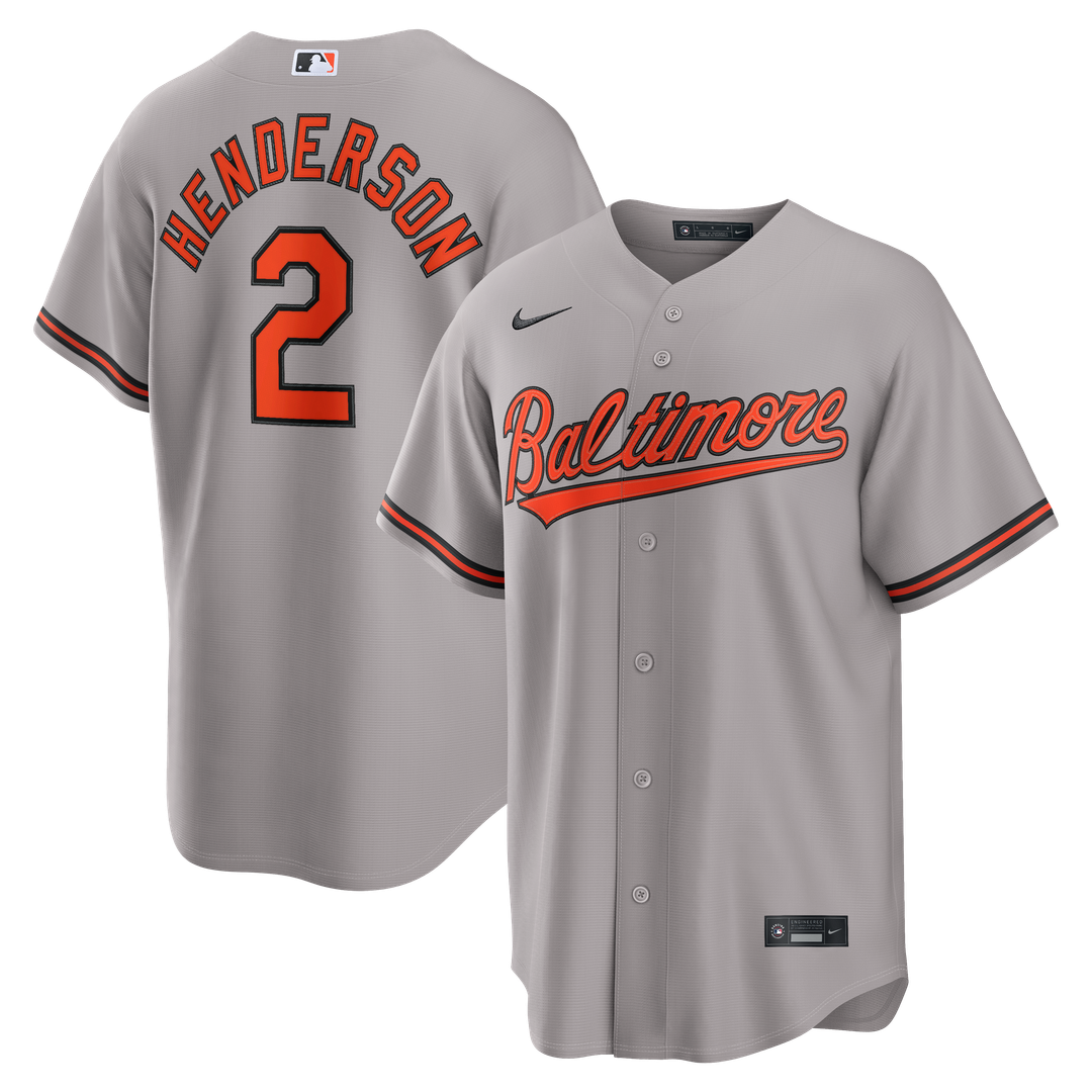 Baltimore Orioles Gunnar Henderson Road Replica Jersey | Gray