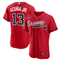 Atlanta Braves Ronald Acuña Jr. Alternate Authentic Sponsor Patch Jersey | Red