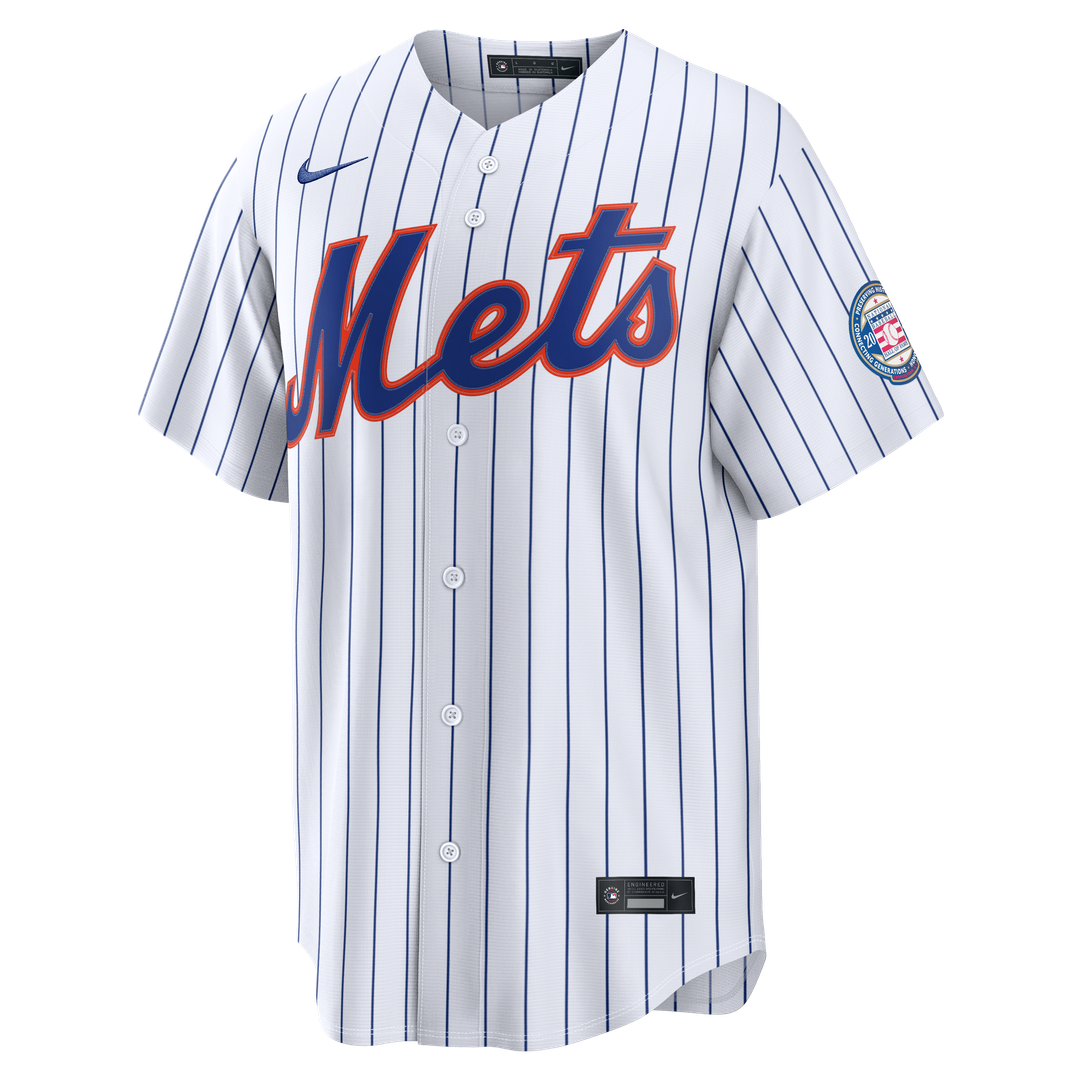 New York Mets Carlos Beltran Home Replica 2026 Hall of Fame Patch Jersey | White