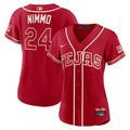 Texas Rangers Brandon Nimmo Women's 2026 City Connect Stadium Jersey | Red